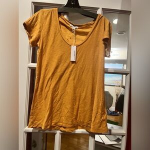 James Perse Mustard Short Sleeve Tee